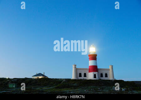 Südafrika, Western Cape Agulhas Nationalpark, Agulhas Leuchtturm am südlichsten Zipfel von Afrika Stockfoto