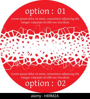 Abbildung. Rissbildung und Streuung Kreis. Stock Vektor