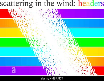 Satz von Headern Streuung. Stock Vektor
