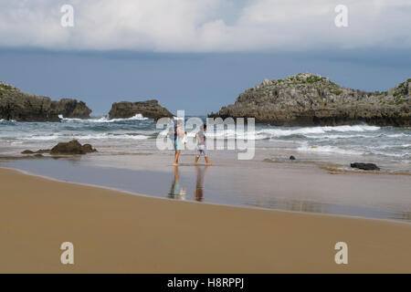 Playa de Noja Beach in Spanien, Europa Stockfoto