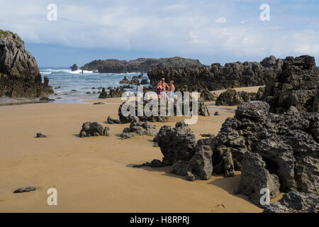 Playa de Noja Beach in Spanien, Europa Stockfoto