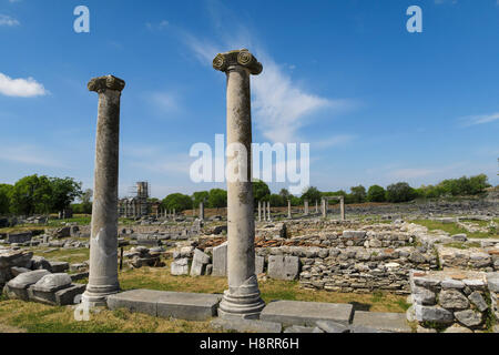 Ruinen der antiken Stadt von Philippi, Griechenland, Europa Stockfoto