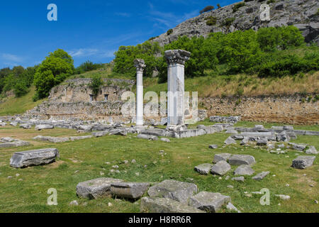 Ruinen der antiken Stadt von Philippi, Griechenland, Europa Stockfoto