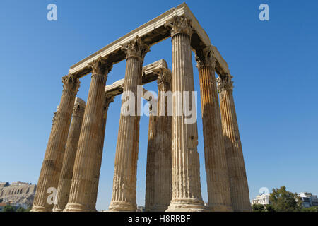 Tempel des Olympischen Zeus, Athen, Griechenland Stockfoto