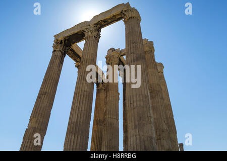 Tempel des Olympischen Zeus, Athen, Griechenland Stockfoto