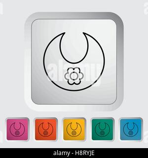 Lätzchen dünne Linie flach Vektor Verwandte Symbolsatz für Web und mobile Anwendungen. Es ist einsetzbar als - Symbol, Piktogramm, Infografik Ele Stock Vektor
