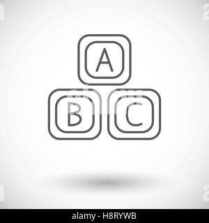 Blöcke-Symbol. Dünne Linie flach Vektor im Zusammenhang mit Symbol für Web und mobile Anwendungen. Es ist einsetzbar als - Logo, Symbol, Piktogramm, Info Stock Vektor