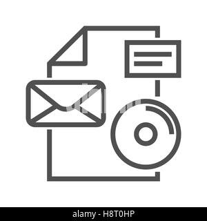 Branding dünne Linie Vektor Icon Isolated on White Background. Stock Vektor