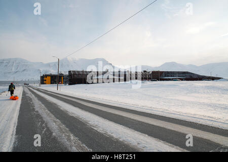 Universität Zentrum von Svalbard, UNIS, die würde des nördlichen die meisten Universität UNIS, sterben die Nördlichste Universität der Welt, Svalbard Stockfoto