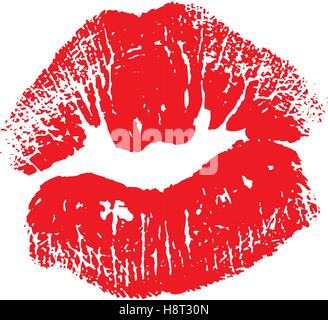 Kuss - Lippenstift print Stock Vektor