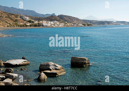 Griechenland, Kreta, Mirtos westlich von Ireapetra, Urlaubsort am Meer, Stockfoto