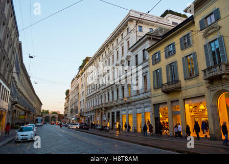 Quadrilatero d ' Oro, Via Alessandro Manzoni, Mailand, Lombardei, Italien Stockfoto