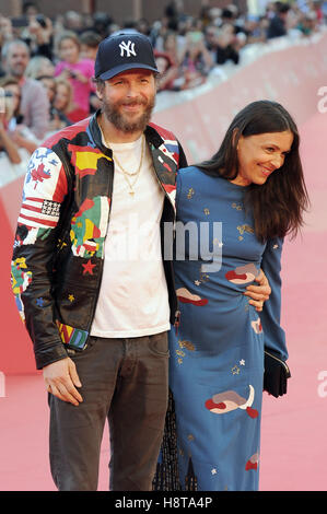 Jovanotti, dem Gast eine "Enge Begegnung" Veranstaltung mit dem Publikum, mit dem Titel "Bilder, Musik und Worte," mit seiner Frau Francesca Valiani auf dem 11. Rome Film Festival in Rom, Italien.  Mitwirkende: Lorenzo Cherubini, Jovanotti, Francesca Valiani Wher Stockfoto