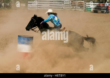 Galisteo, New Mexico, USA. Kleinstadt lokalen Rodeo. Stockfoto