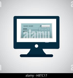 Bankscheck Vorlage Symbol Grafik Vektor Illustration Eps 10 Stock Vektor