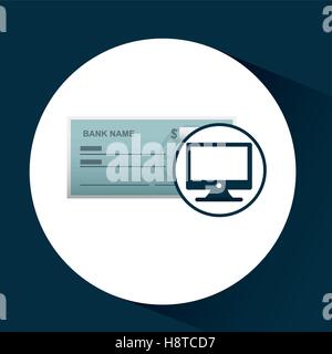 Bankscheck Vorlage Symbol Grafik Vektor Illustration Eps 10 Stock Vektor