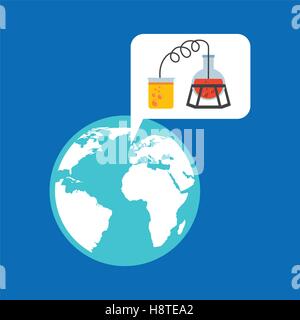 Öko Wissenschaft Forschung Prozess Symbol Vektor Illustration Eps 10 Stock Vektor