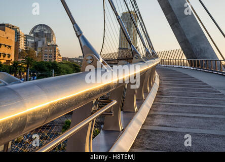 Harbor Drive Fußgängerbrücke, San Diego, Kalifornien, USA. Stockfoto