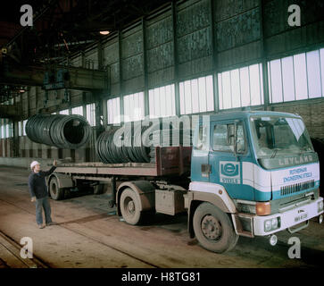 Die Stahlproduktion in Rotherham Engineering Steels South Yorkshire England Großbritannien Stockfoto