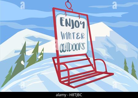 Genießen Sie den Winter im freien Stock Vektor