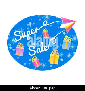 Weihnachten super Verkauf Stock Vektor