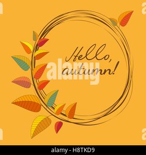 Herbstlaub Hintergrund. Stock Vektor