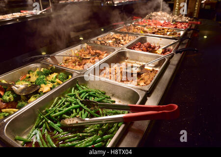 Büffet im Restaurant "all you can eat" Stockfoto