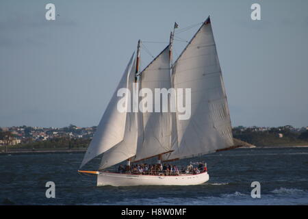 Segeln auf dem Hudson River Stockfoto