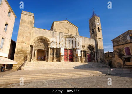 Abteikirche Saint-Gilles, Provence - Abtei von Saint-Gilles in der Provence in Frankreich Stockfoto