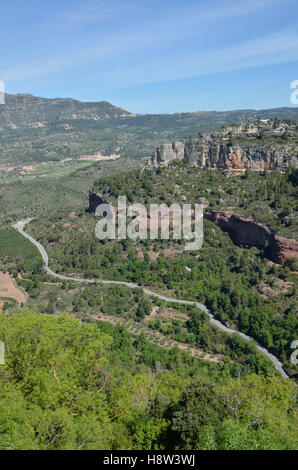 Siurana der Umgebung in den Bergen von Prades Stockfoto