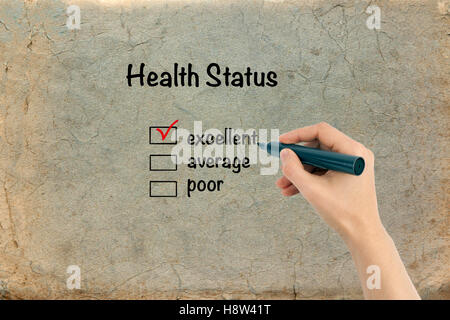 Gesundheitsstatus Stockfoto