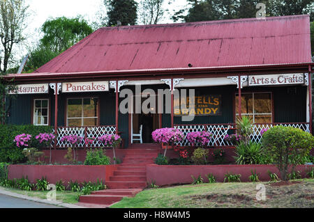 Südafrika, Mpumalanga: ein Restaurant und Kunsthandwerk Shop, in dem kleinen Dorf Pilgrim's Rest, der zweite der Transvaal Gold Fields Stockfoto
