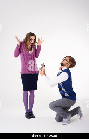 Großer und besonderer Tag für beide Stockfoto