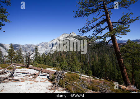 Falls Trail auf dem Weg zum Felsen klettern Half Dome im Yosemite-Nationalpark, Kalifornien USA Stockfoto