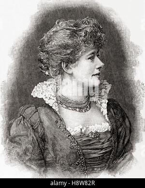 Dame Alice Ellen Terry, 1847-1928, beruflich als Ellen Terry bekannt.  Englische Bühnenschauspielerin, die Shakespeare Hauptdarstellerin in Großbritannien wurde. Stockfoto