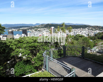 Blick auf Wellington vom Dominion Observatorium Stockfoto