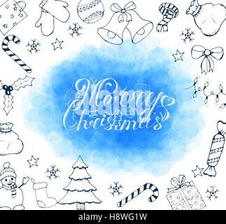 Frohe Weihnachten Design Schriftzug Stock Vektor