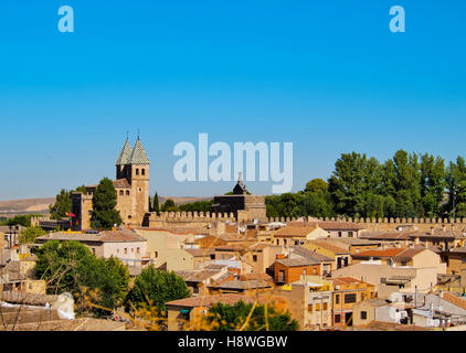 Spanien, Kastilien-La Mancha, Toledo, Skyline der Altstadt. Stockfoto