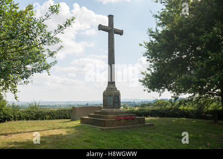 Das Kriegerdenkmal an Shakespeares Ansicht, Snitterfield, Warwickshire, England, UK Stockfoto