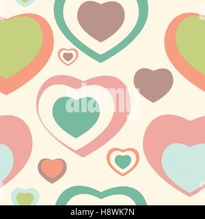 Herz Liebe Musterdesign Hintergrund Vektor-Illustration Stock Vektor
