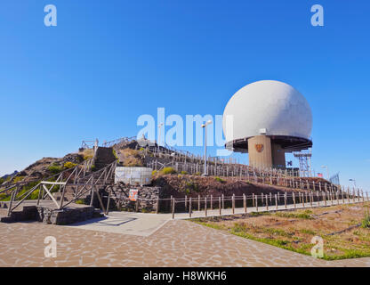 Portugal, Madeira, Ansicht der Sternwarte auf dem Pico do Arieiro. Stockfoto