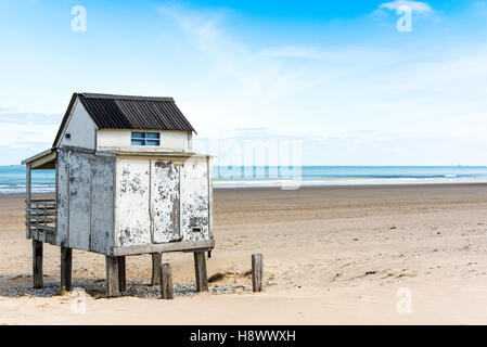 Strandhütte auf die Opalküste in Frankreich Stockfoto