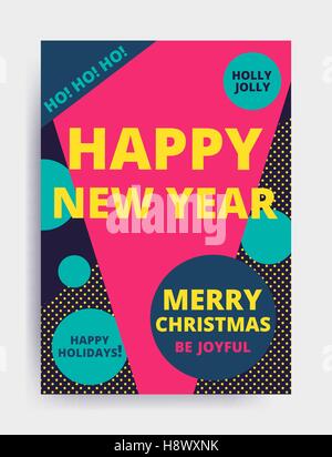 Frohe Weihnachten Neujahr design Stock Vektor