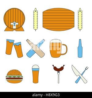 Bierfaß Vektor-illustration Stock Vektor