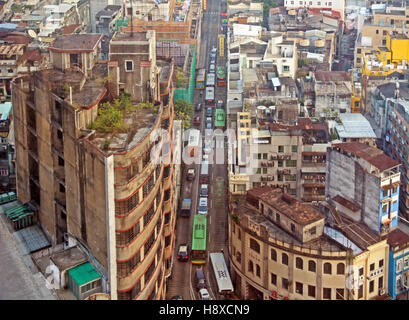 Luftbild auf Avenida de Almeida Ribeiro Macau China Stockfoto