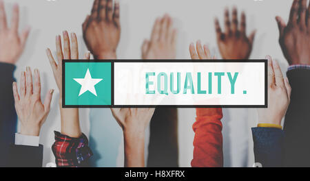 Der Geschlechter Balance Fairness Respekt Beziehung Konzept Stockfoto