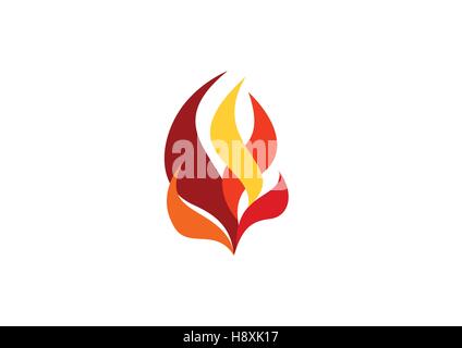 Feuer Flamme Logo, Schriftzug modernes Flammen, heiße Feuer Zeichen Symbol Symbol Vektor-design Stock Vektor