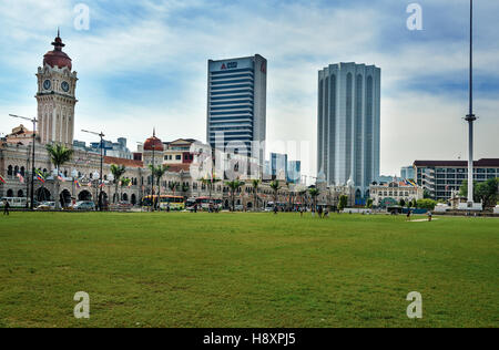 Merdeka Square, Independence Square oder Dataran Merdeka in der Mitte der Stadt. Kuala Lumpur, Malaysia Stockfoto