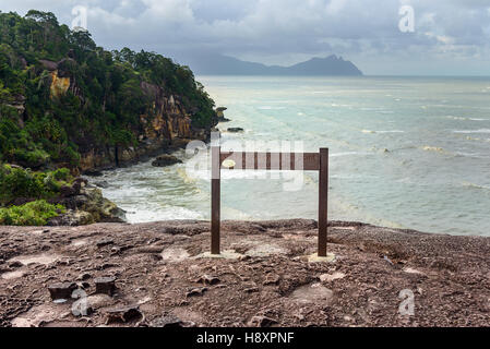 Zeiger auf Felsen. Telok Padan Kecil im Bako Nationalpark. Sarawak. Borneo. Malaysien Stockfoto