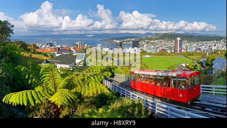 Historische Seilbahn von Wellington, Nordinsel, Neuseeland Stockfoto